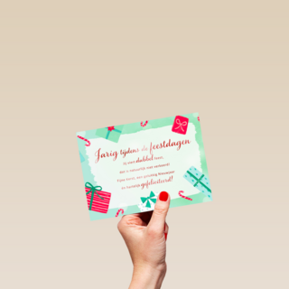 Kerstkaart speciale momenten Jarig tijdens de feestdagen