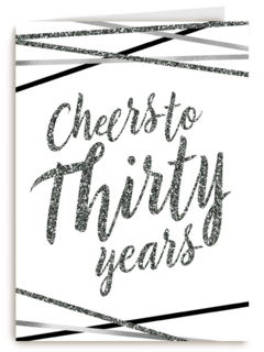 Verjaardagskaart Cheers to 30 years