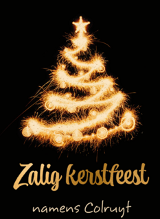kerstkaart lichtgevende kerstboom zakelijk