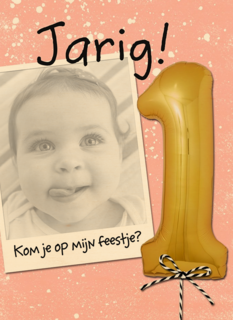 ik vier mijn eerste verjaardag kaart