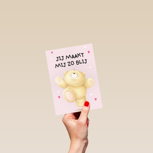 valentijnskaart klassiek forever friends jij maakt mij zo blij