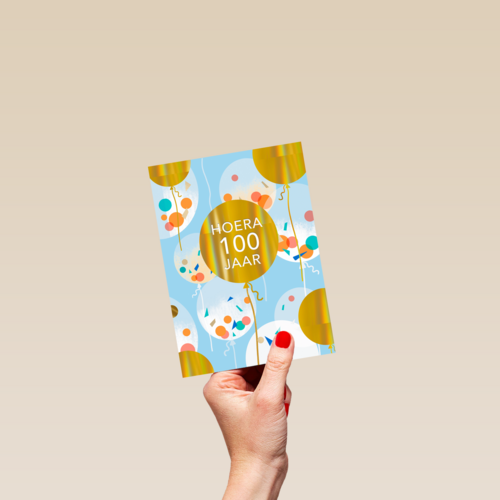 100 jaar confetti ballon
