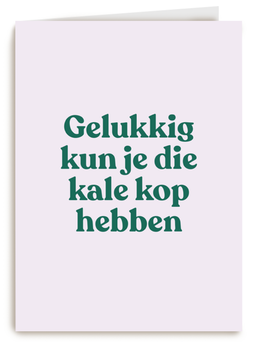 verjaardag kaart andc grappig gelukkig kun je die kale kop hebben
