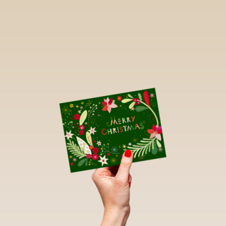 Kerstkaart klassiek merry Christmas Turnowsky