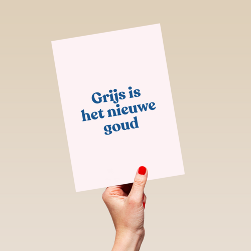 verjaardag kaart andc grappig grijs is het nieuwe goud
