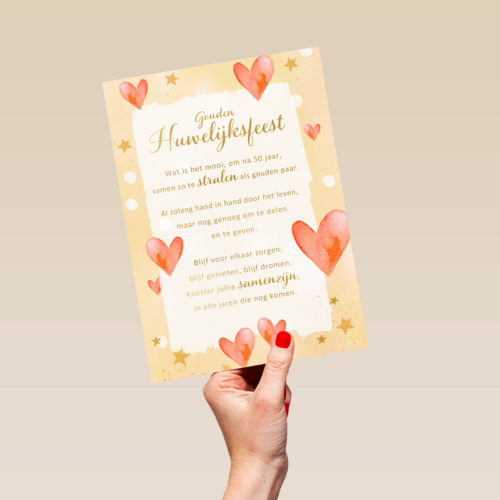 Huwelijksjubileum Gouden Huwelijksfeest 50 jaar More than words