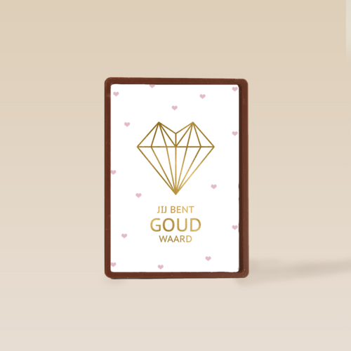 valentijnskaart stijlvol jij bent goud waard
