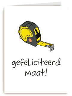 Verjaardagskaart man hip Gefeliciteerd maat