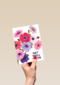 Beterschapskaart vrouw Bloemen Get well soon Engels
