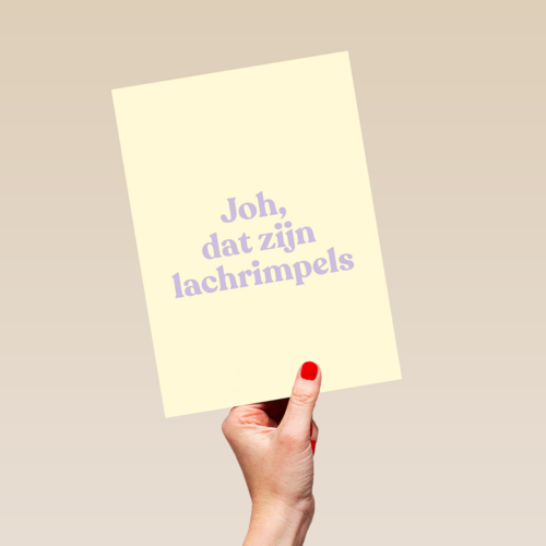 verjaardag kaart lachrimpels