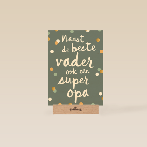 vaderdag kaart klassiek naast de beste vader ook een super opa