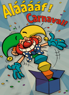 carnavalskaart alaaaf clown uit box