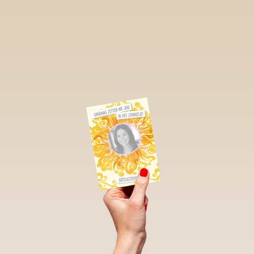 vandaag zetten we jij met deze fotokaart in het zonnetje