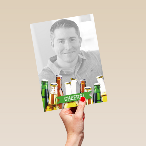 fotokaart cheers flesjes bier