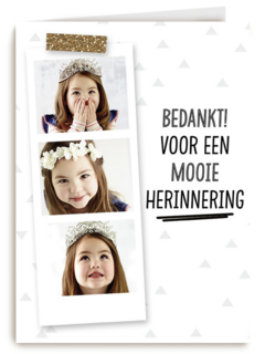 bedankt voor een mooie herinnering
