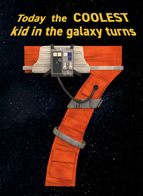 Star Wars verjaardagskaart 7 jaar