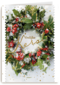 kerstkaart klassiek vrolijke kerst kerstkrans