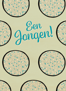 Blauwe beschuit met muisjes een jongen