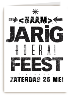 jarig hoera feest