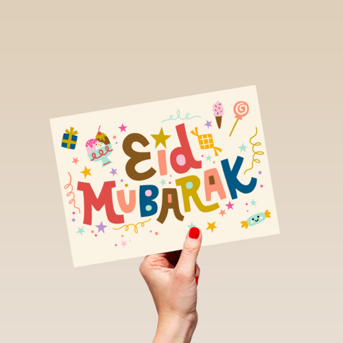 Eid Mubarak kleurrijk