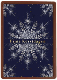 Sneeuwvlok blauw Fijne kerstdagen