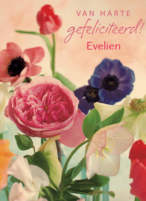 Houten Kaart Verjaardagskaarten | Hallmark | Bloemen Roze En Paars