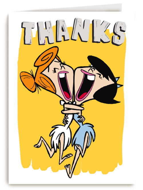 thanks from wilma flintstone and betty rubble