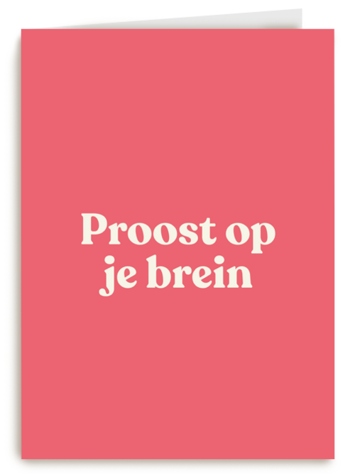 Geslaagd kaart Proost op je brein