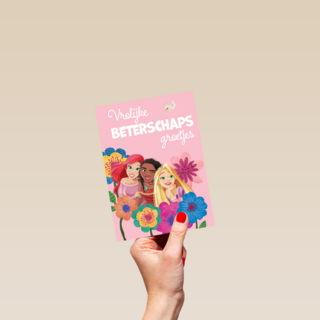 Princessenkaart met beterschapsgroetjes