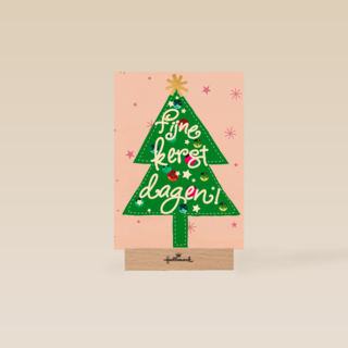 Kerstkaart Hip Kerstboom fijne kerstdagen