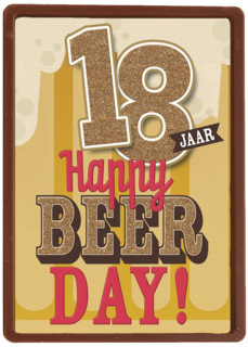 verjaardag leeftijden happy beer day 18