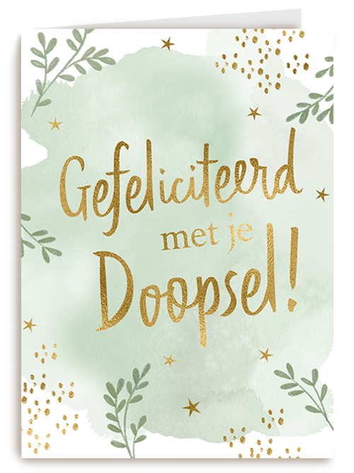 Gefeliciteerd met je doopsel groen