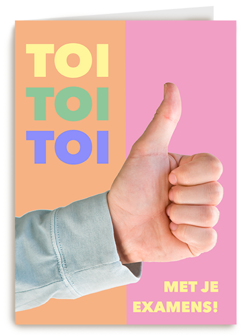 Kaart Hallmark | Diploma Rijbewijs | Examens Toi Toi Toi
