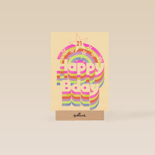happy 21 bday met disco regenboog