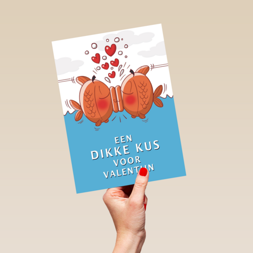 vissen een dikke kus voor valentijn