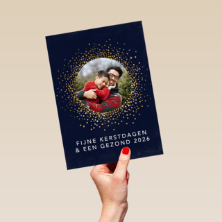 Nieuwjaar 2026 Fijne kerstdagen fotokaart