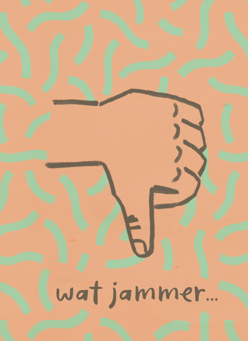 Houten Kaart Diploma | Hallmark | Houten Kaart Hallmark | Diploma | Gezakt Kaart Thumbs Down