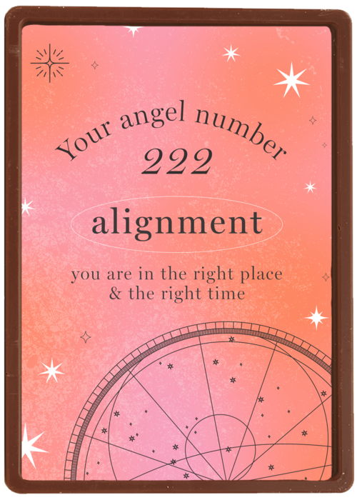 Chocolade Kaart | Hallmark | Angel Numbers 222 Alignment Stijlvol