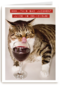 Verjaardagskaart kat met wijnglas