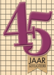 vijfenveertig paars ruitjes