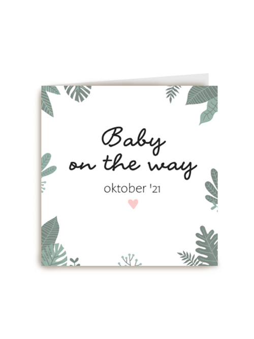 zwangerschap aankondiging baby on the way