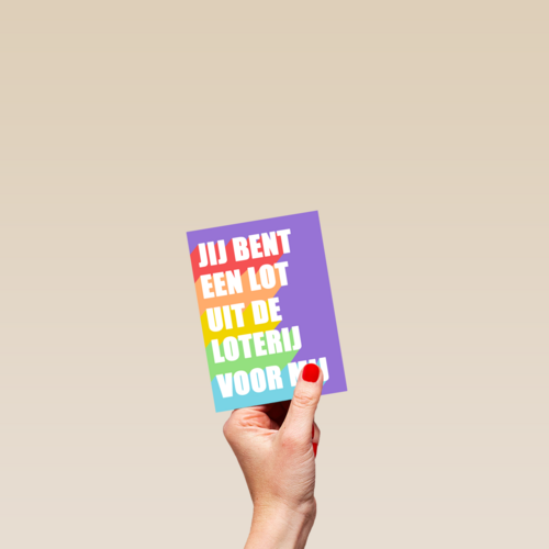 Liefde kaart lot uit de loterij