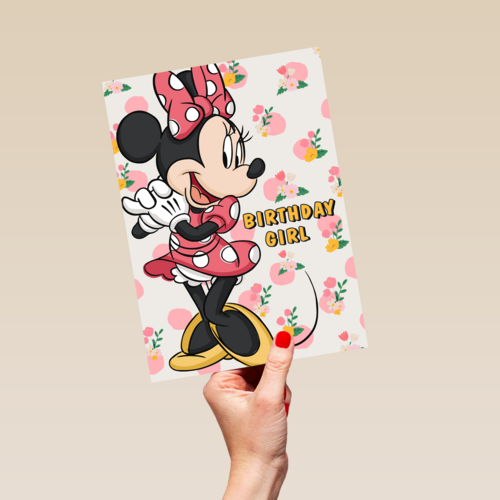 Verjaardagskaart Minnie Mouse Birthday Girl