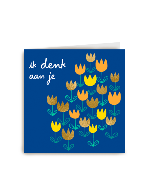Sterkte kaart bloemen ik denk aan je