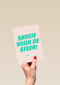 Verjaardagskaart man vrouw grappig shotje voor de sfeer