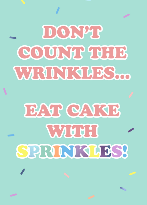 Ansichtkaart verjaardag do not count the wrinkles