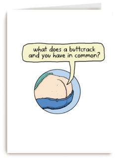 Verjaardagskaart grappig buttcrack