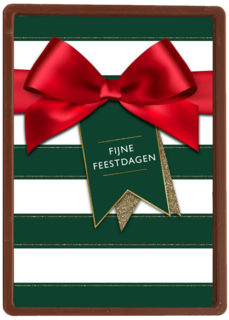 Kerstkaart klassiek label fijne feestdagen