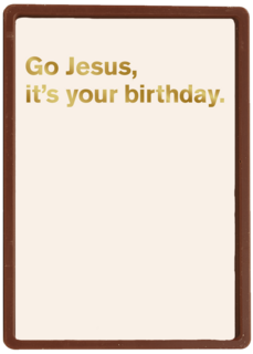 Kerstkaart grof birthday jesus