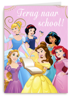 Back to school kaart Disney prinsessen